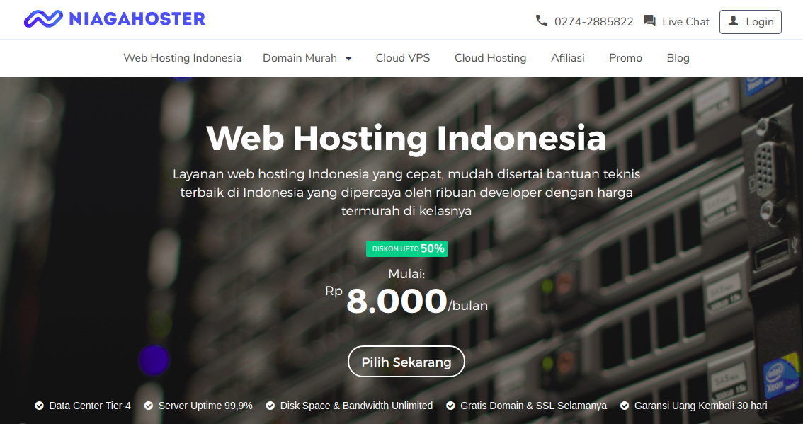 Cara order hosting dan domain di Niagahoster